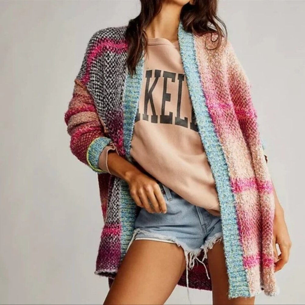 Free People Dreamcatcher Multicolor Knit Cardigan